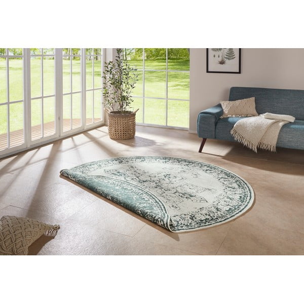 Covor adecvat pentru exterior NORTHRUGS Borbon, ø 140 cm, verde-crem-image-1