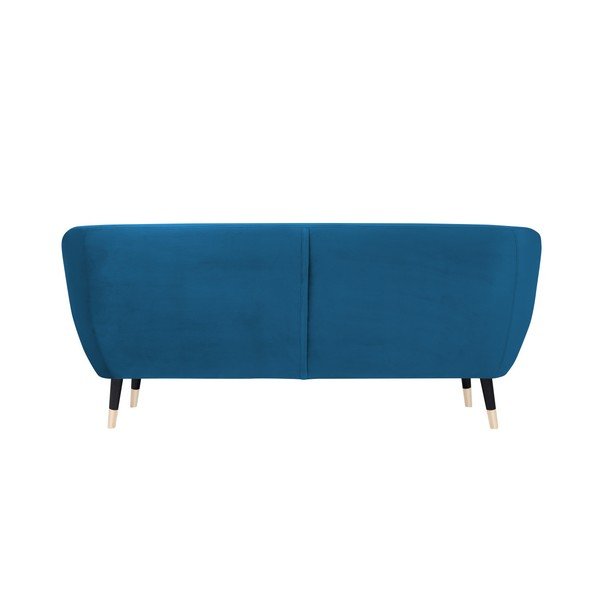 Canapea Mazzini Sofas BENITO cu picioare negre, albastru, 188 cm-image-4