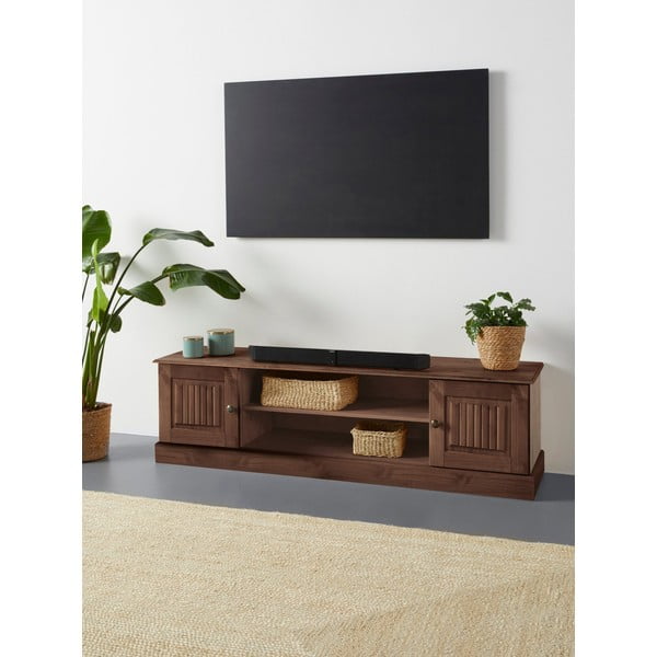 Comodă TV maro din lemn de pin 45x40 cm Mille – Støraa-image-1