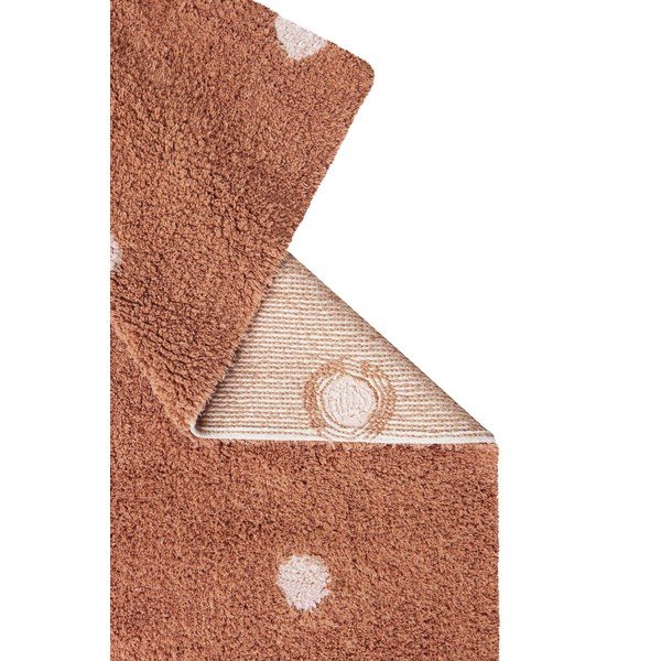 Covor pentru copii cărămiziu lavabil/țesut manual din bumbac 100x150 cm Mini Dot Chestnut – Lorena Canals-image-4