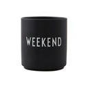 Cană neagră din porțelan 300 ml Weekend – Design Letters