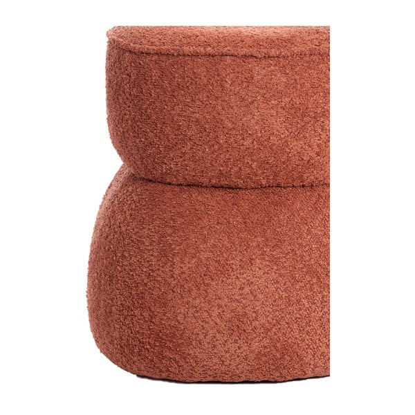 Taburet portocaliu cu tapițerie din stofă bouclé Leyla – Light & Living-image-4