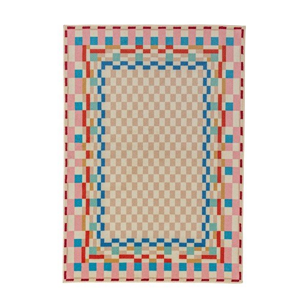 Covor din amestesc de lână 180x230 cm Checkered Border – Flair Rugs