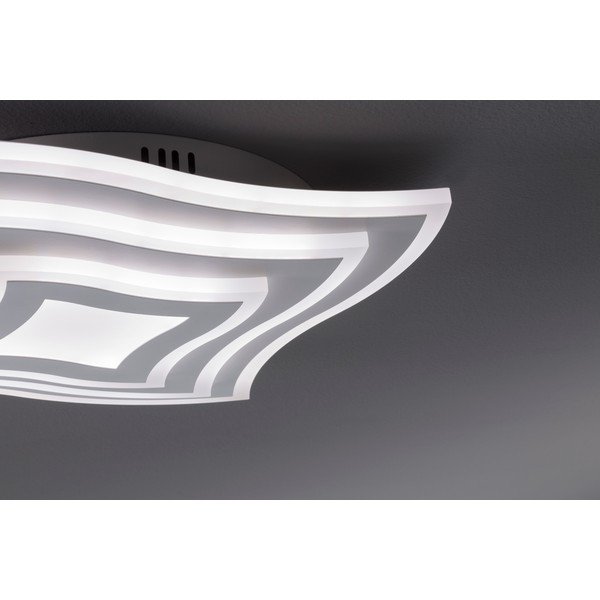 Plafonieră albă LED cu control prin telecomandă/cu intensitate reglabilă din metal 43x43 cm Gorden – Fischer & Honsel-image-1