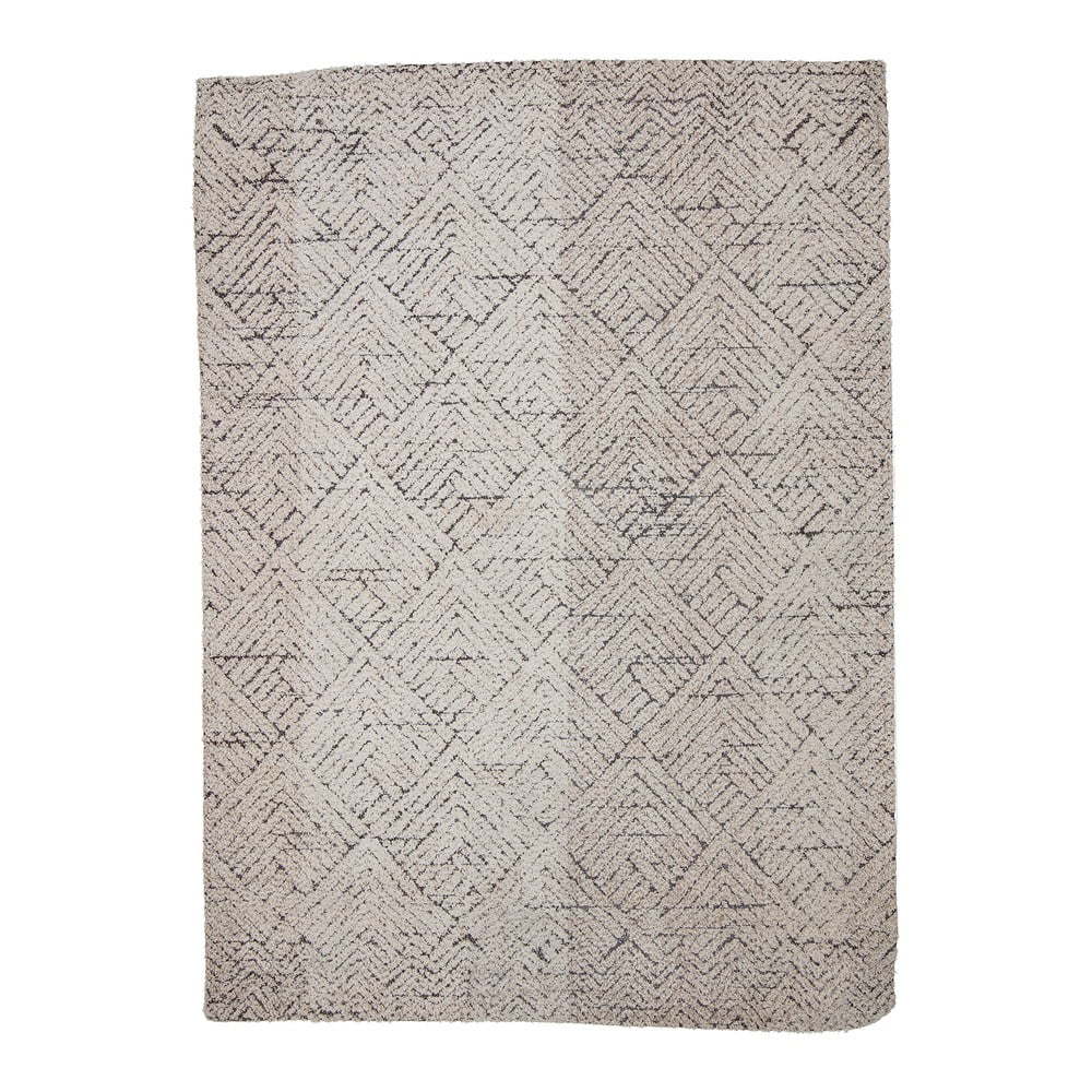 Covor crem din amestec de bumbac 150x210 cm Saxo – Bloomingville