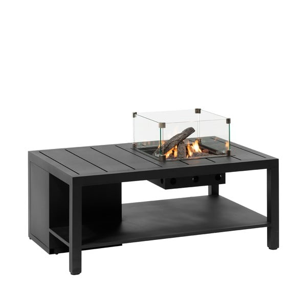 Măsuță de grădină cu vatră /șemineu COSI Cosiflow, 120 x 80 cm, negru-image-3