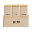 Recipiente 4 buc. din metal Tula – House Nordic