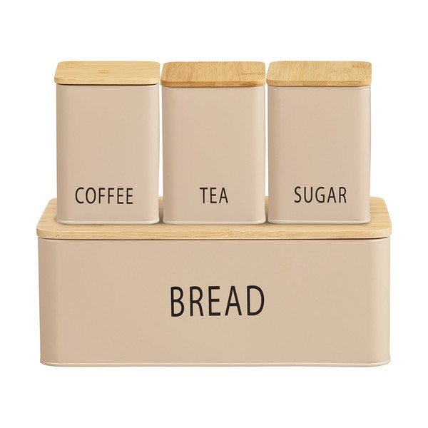 Recipiente 4 buc. din metal Tula – House Nordic