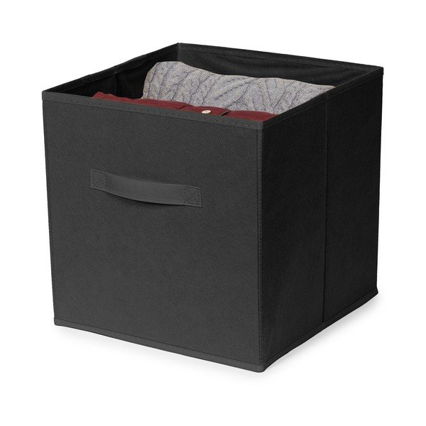Cutie de depozitare neagră din material textil 31x31x31 cm – Compactor-image-2