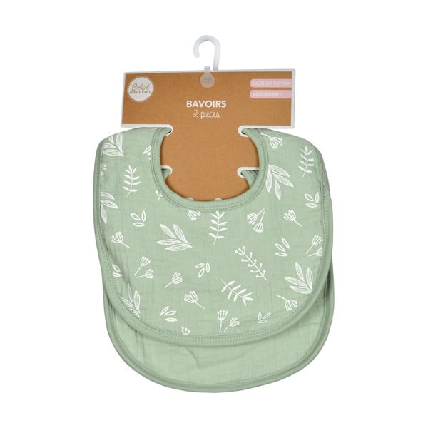 Bavete verde 2 buc. din muselină – Bébé Douceur-image-2