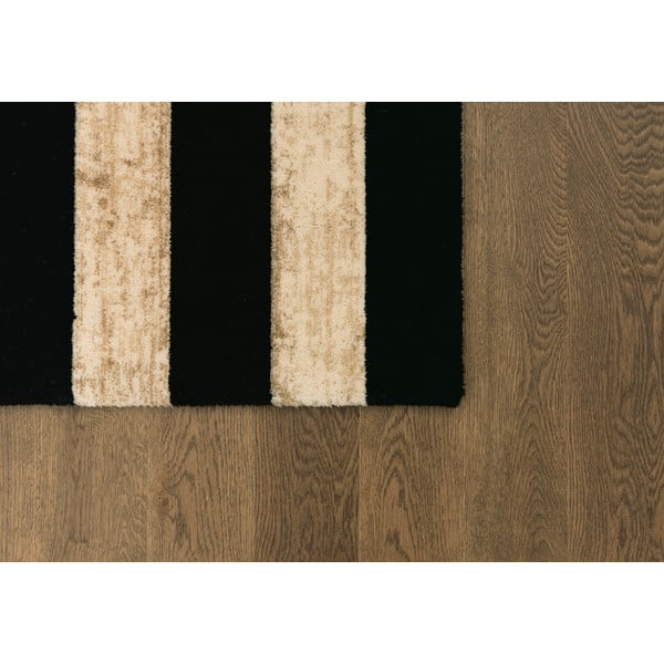 Covor negru-bej din lână 170x240 cm Agnus Art Deco II – Agnella-image-3
