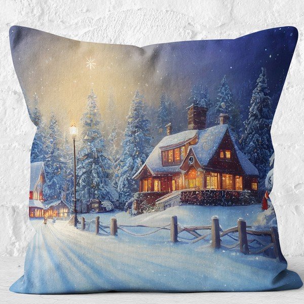 Față de pernă 43x43 cm  cu model de Crăciun – Mila Home-image-4