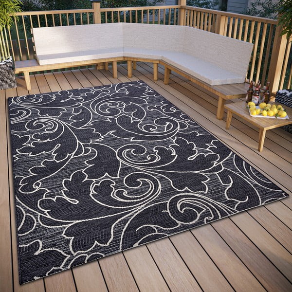 Covor de exterior negru 194x290 cm Elina Black – Hanse Home-image-1