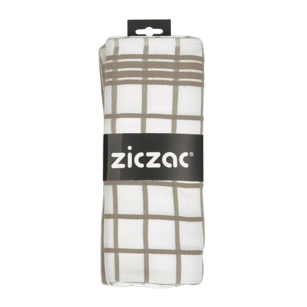 Șervet de bucătărie ZicZac Professional, alb/maro