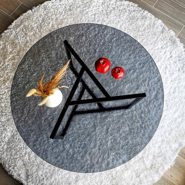 Măsuță de cafea neagră rotundă ø 75 cm Trio – Neostill-image-4