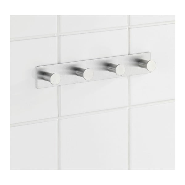 Cuier autoadeziv pentru perete cu 4 cârlige Wenko Celano, argintiu-image-2