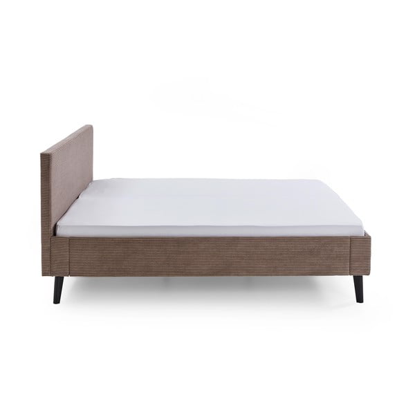 Pat matrimonial maro tapițat fără somieră 180x200 cm Avola – Meise Möbel-image-3