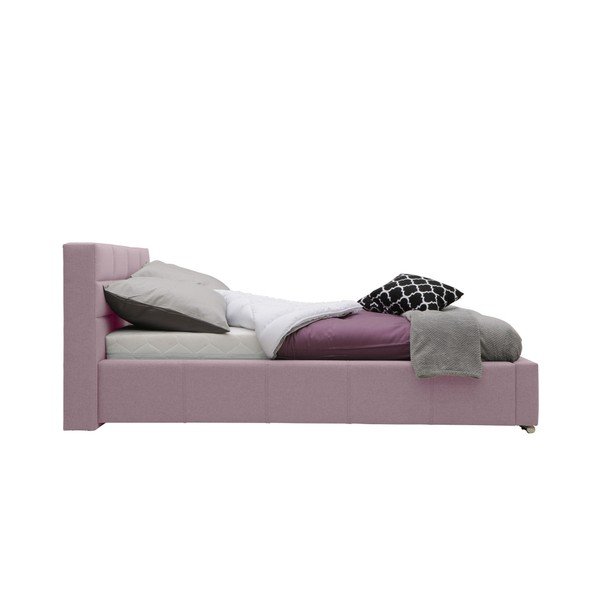 Pat dublu Mazzini Beds Reve, 140 x 200 cm, roz deschis-image-2