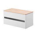 Suport orizontal pentru prosoape de bucătărie din hârtie alb din metal Rin – YAMAZAKI