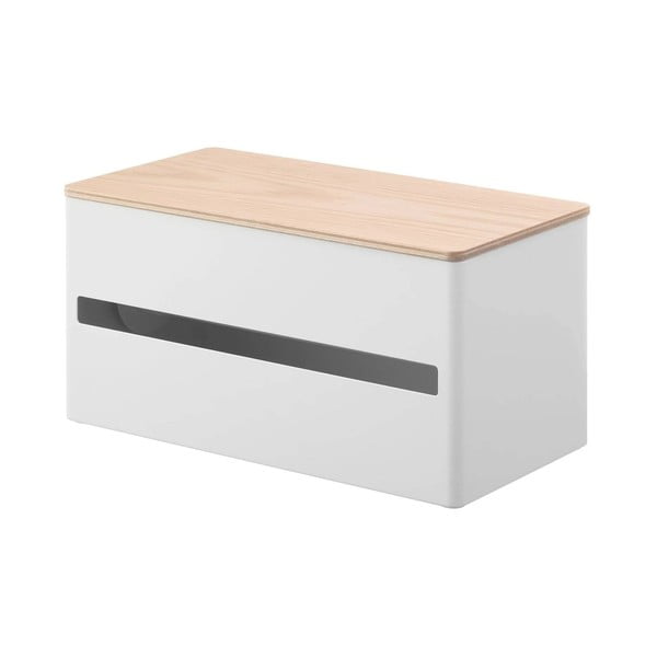 Suport orizontal pentru prosoape de bucătărie din hârtie alb din metal Rin – YAMAZAKI