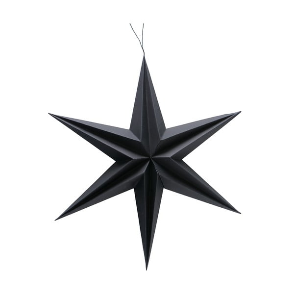 Decorațiune suspendată din hârtie de Crăciun în formă de stea Boltze Kassia, ø 40 cm, negru