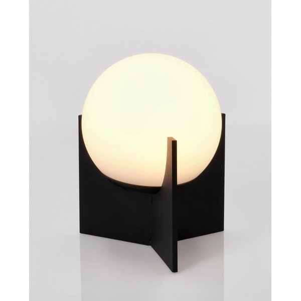 Veioză neagră LED cu intensitate reglabilă din metal cu abajur din plastic (înălțime 16 cm) Cardamom – Bizzotto-image-2