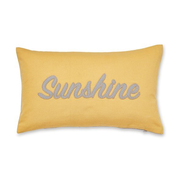 Pernă decorativă din bumbac Cooksmart ® Sunshine, 30 x 50 cm, galben