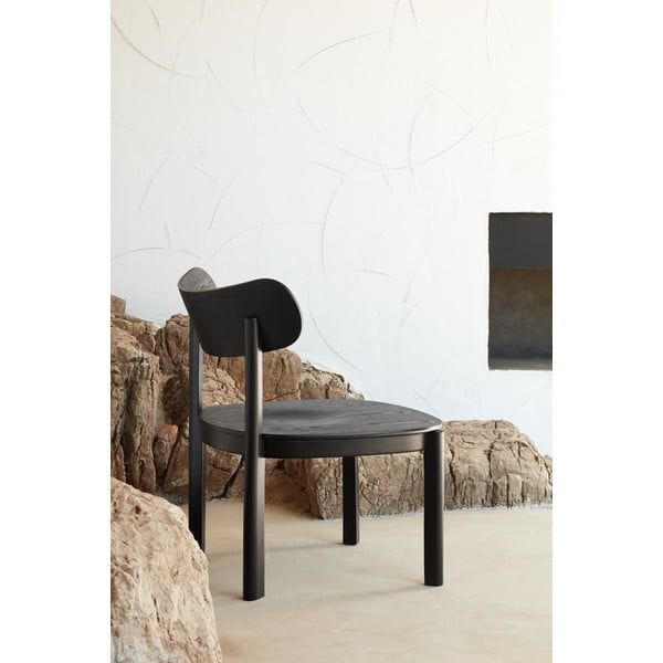 Fotoliu dining negru în decor frasin Nara - Teulat-image-1