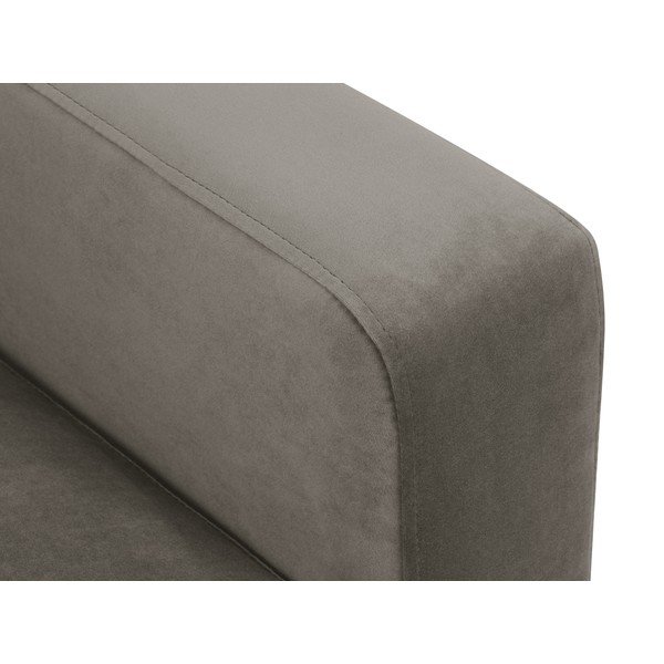 Canapea cu tapițerie din catifea Kooko Home Harmony, 220 cm, gri-image-1