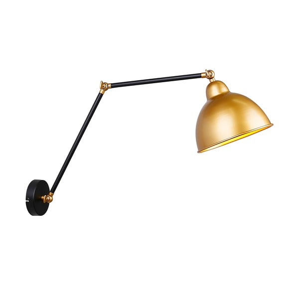 Aplică de perete negru/auriu din metal Truck – Candellux Lighting-image-2