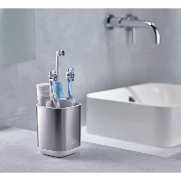 Suport din oțel inoxidabil pentru periuță de dinți Joseph Joseph EasyStore-image-1
