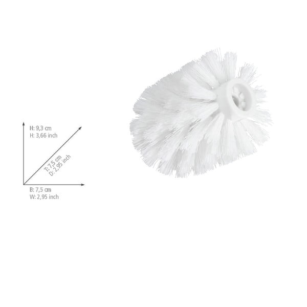 Cap de rezervă pentru peria de toaletă Wenko, ø 7,5 cm, alb-image-1