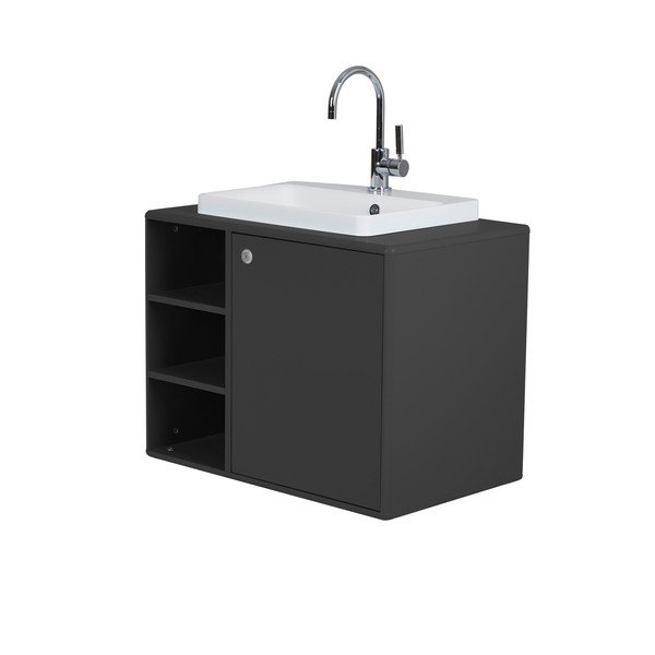 Dulap pentru sub chiuvetă gri închis fără baterie 80x62 cm Color Bath - Tom Tailor-image-1