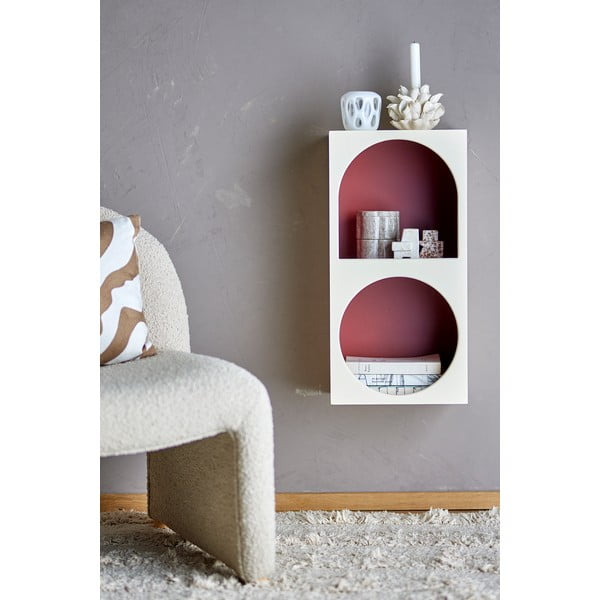 Bibliotecă de perete roșie/albă 30x60 cm Graphia – Bloomingville-image-2