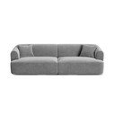 Canapea gri deschis cu tapițerie din catifea 255 cm Campi – Cosmopolitan Design