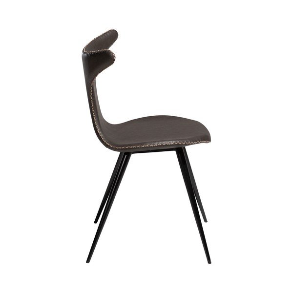 Scaun din piele artificială DAN–FORM Denmark Dolphin, gri închis-image-2