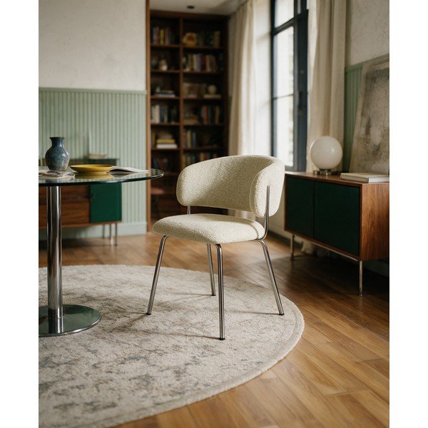 Set de scaune de living verde cu cotiere/stivuibil 2 buc. tapițat Elva – MOME-image-1