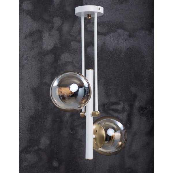 Lustră cu abajur din sticlă ø 15 cm Libra – Squid Lighting-image-3