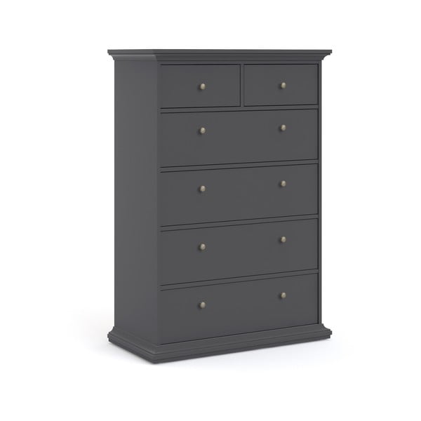 Comodă gri înaltă 96x140 cm Paris – Tvilum-image-2