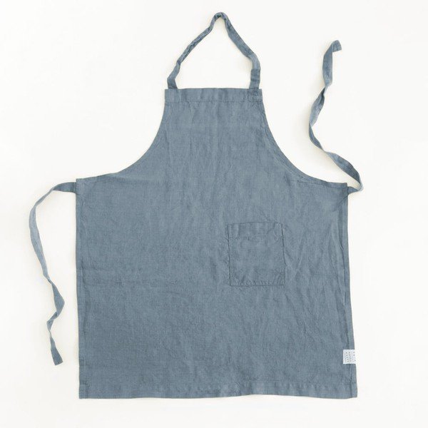 Șorț din in pentru copii Linen Tales Regular, 67 x 57 cm, albastru închis