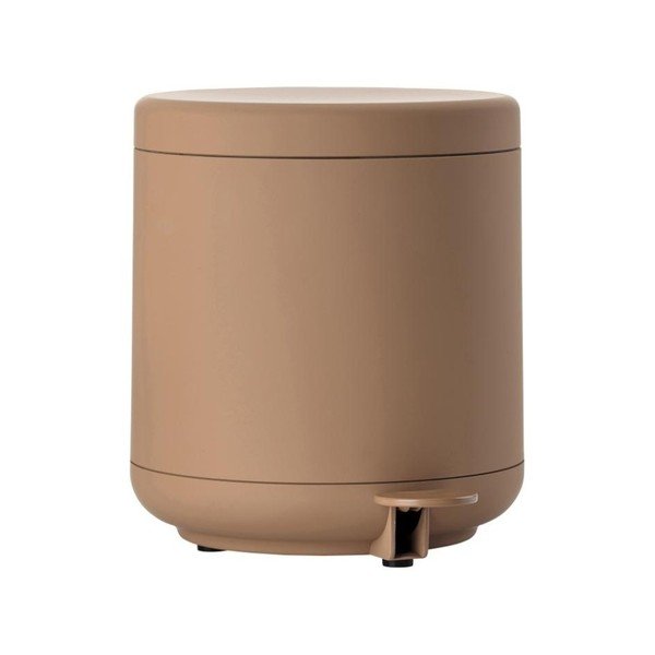 Coș cu pedală pentru baie Zone Ume Amber, 4 l, maro ambră