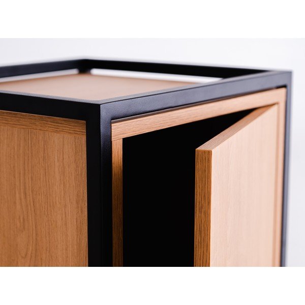 Dulap negru în decor stejar 45x102 cm Skap - CustomForm-image-3