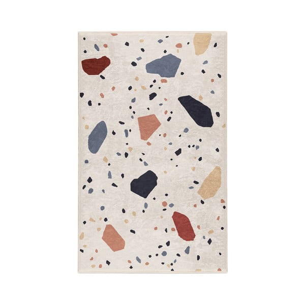 Covor crem lavabil 60x100 cm Cracked Terrazzo – Mila Home