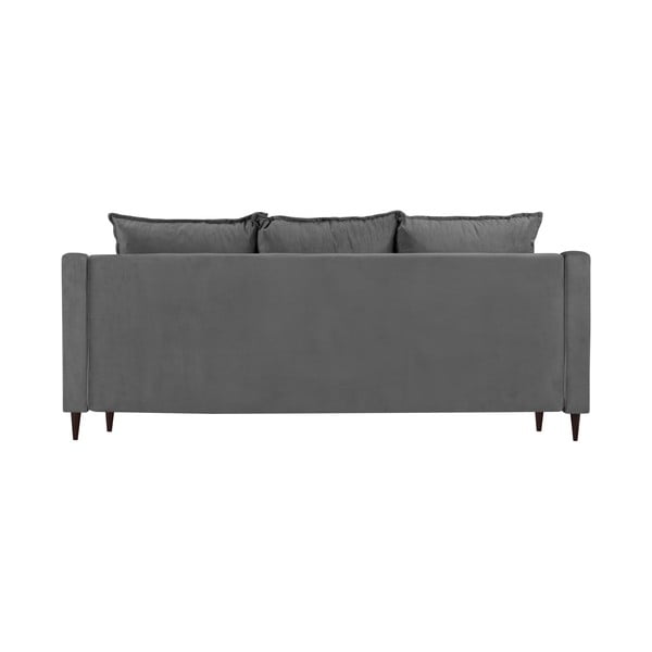 Canapea extensibilă cu 3 locuri și spațiu de depozitare Mazzini Sofas Freesia, gri-image-3