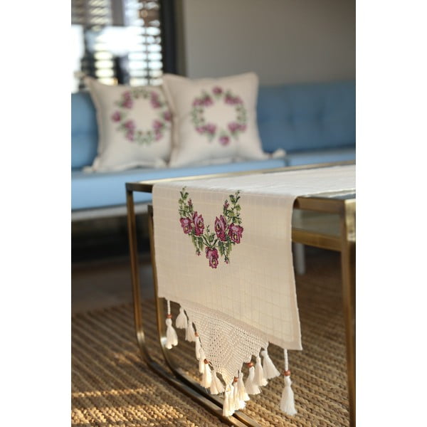 Napron de masă din bumbac 45x150 cm Cross – Oyo Concept-image-2