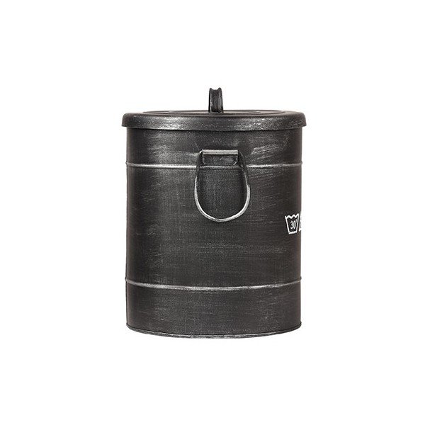 Coș metalic pentru rufe LABEL51, ⌀ 26 cm, negru-image-2