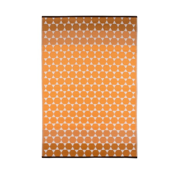 Covor pentru exterior Green Decore Hexagon, 150 x 240 cm, portocaliu