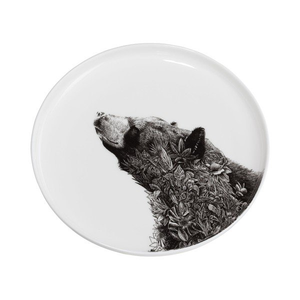 Farfurie din porțelan pentru desert Maxwell & Williams Marini Ferlazzo Black Bear, ⌀ 20 cm