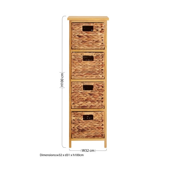 Comodă   înaltă din lemn   de paulownia 32x100 cm – Premier Housewares-image-2