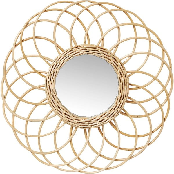 Oglindă cu ramă din ratan Kare Design Swing, Ø 34 cm-image-1